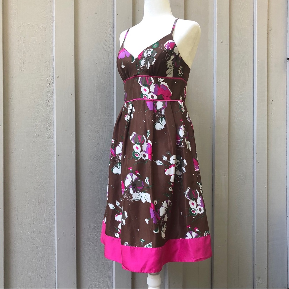 Guess Silk A-Line Spaghetti Strap Midi